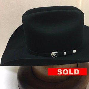 Stetson Shasta 10X Beaver Black Cowboy Hat Size 7-1/4
